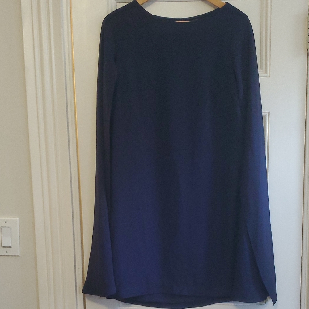 Ralph Lauren Navy Mini Cape Dress